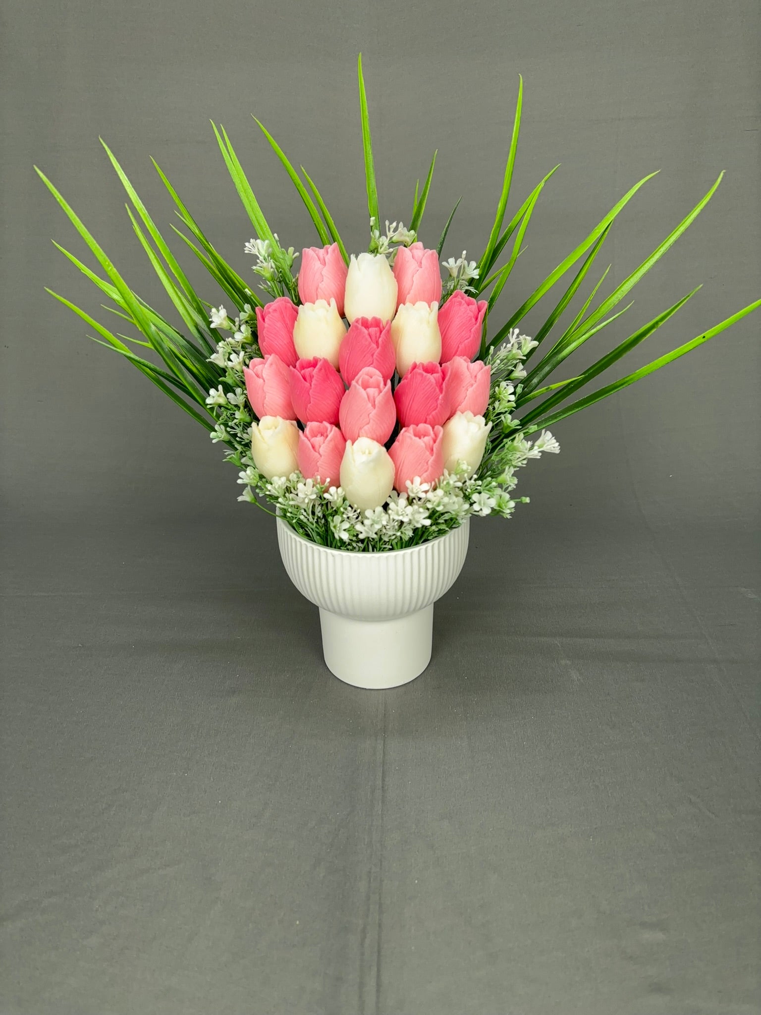 Tulip Garden Blue - Candle Bouquet